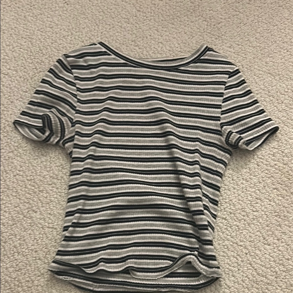 Striped Short Sleeve Top